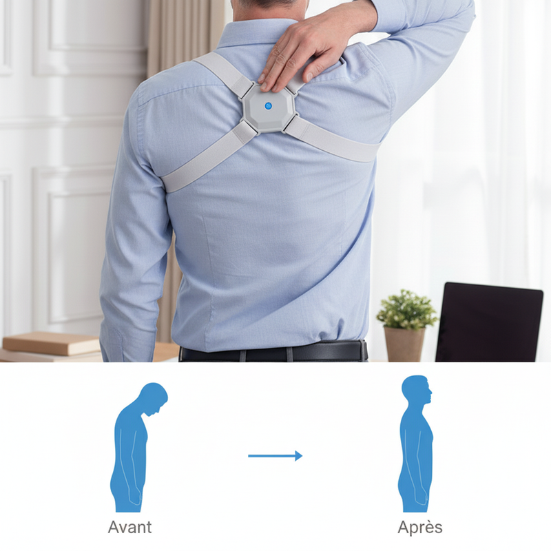 Vertax — Correcteur de Posture Intelligent | Vibration & Rappel Automatique